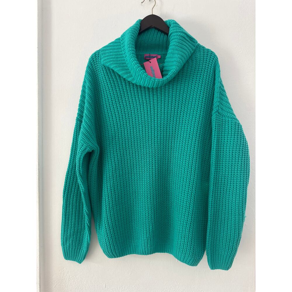 Edikted sweat XS-S over sized Miami Dolphins teal green Christmas holiday NEW